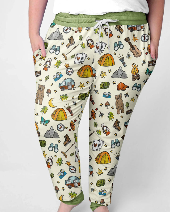 Pijama de bambú a juego para mujer de la familia Love Camping