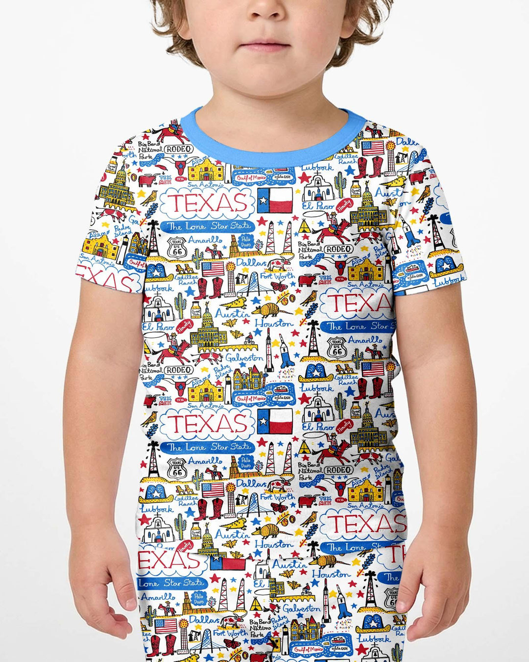 Lone Star State Bamboo Two Piece Short Sleeve Shorts Pajama Set