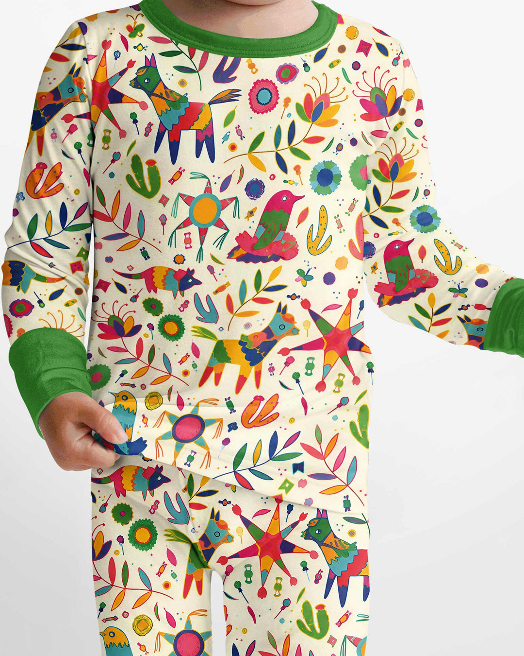 Zweiteiliges Langarm-Pyjama-Set mit Sommerfrüchten