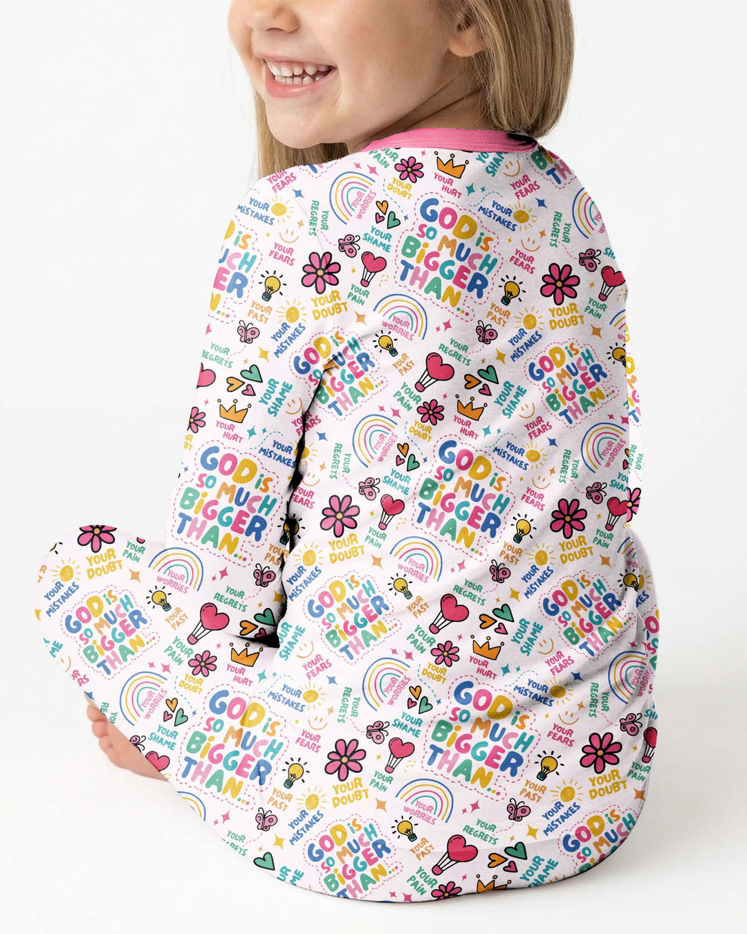God Is So Much Bigger Bamboo Two Piece Long Sleeve Pajama Set