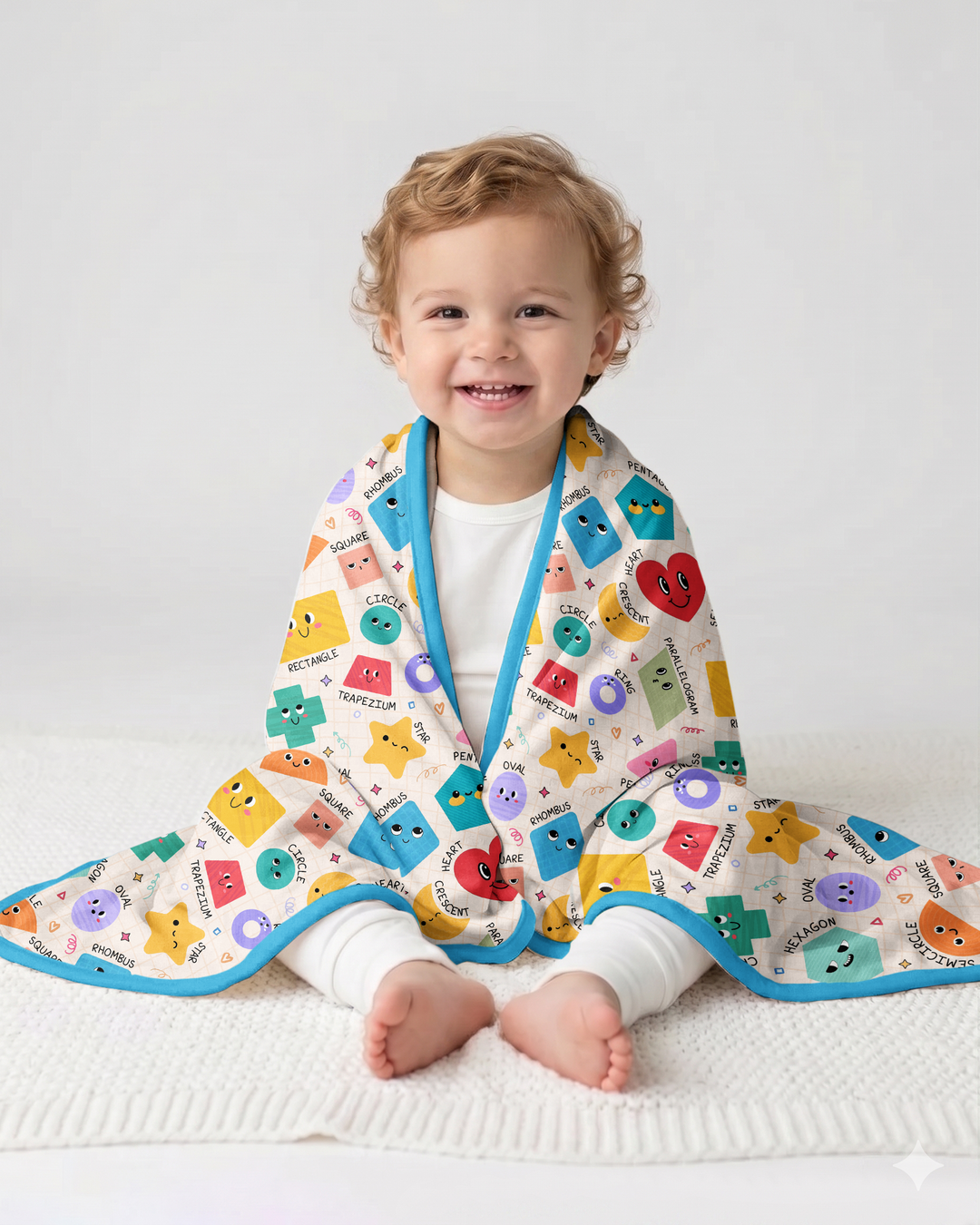 Happy Shape Squad Family Matching Bamboo Blanket
