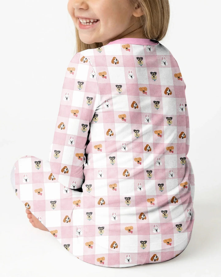 Plaid Pals Family Matching Bamboo Two Piece Long Sleeve Pajama Set