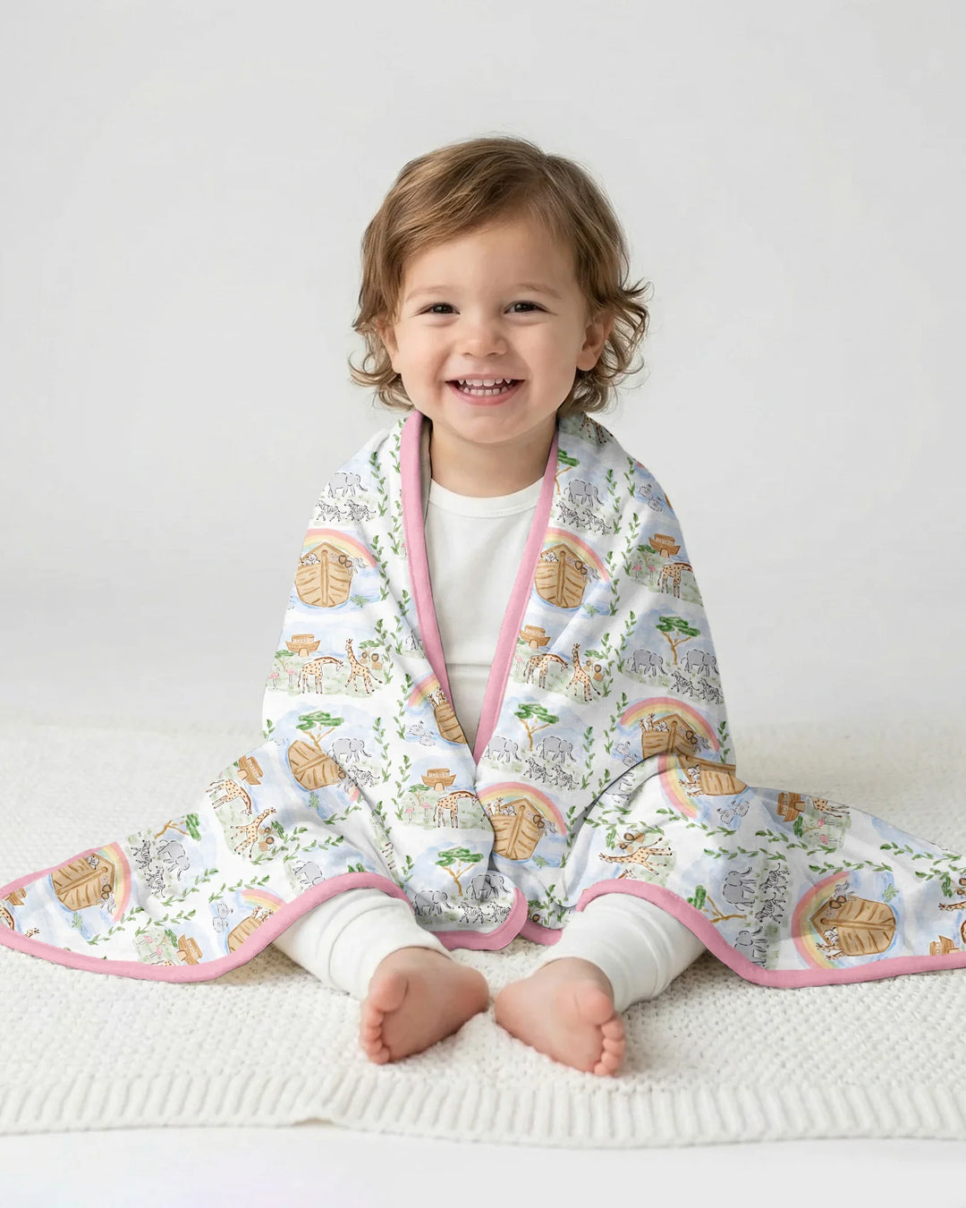 Noah And The Ark Bamboo Blanket