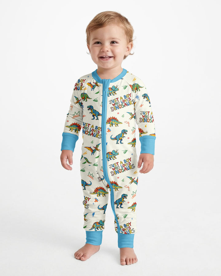 Just A Boy/Girl Who Loves Dinosaurs Bamboo Convertible Zippy