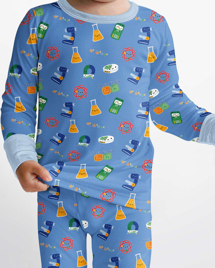 Pijama de dos piezas de bambú de manga larga Shabat Shalom