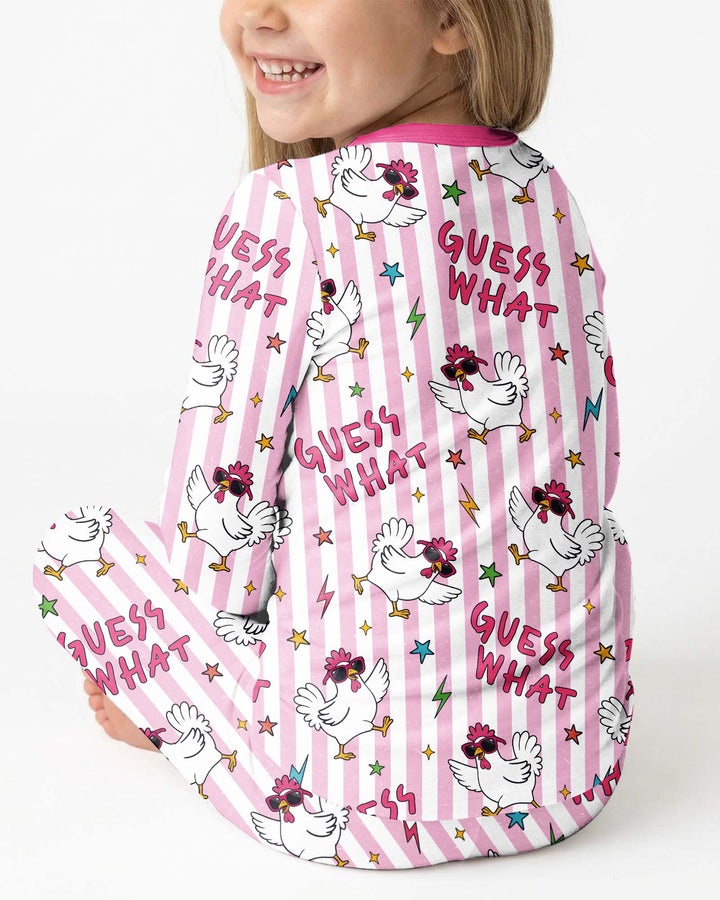 Guess What? Chicken Butt! Bamboo Two Piece Long Sleeve Pajama Set