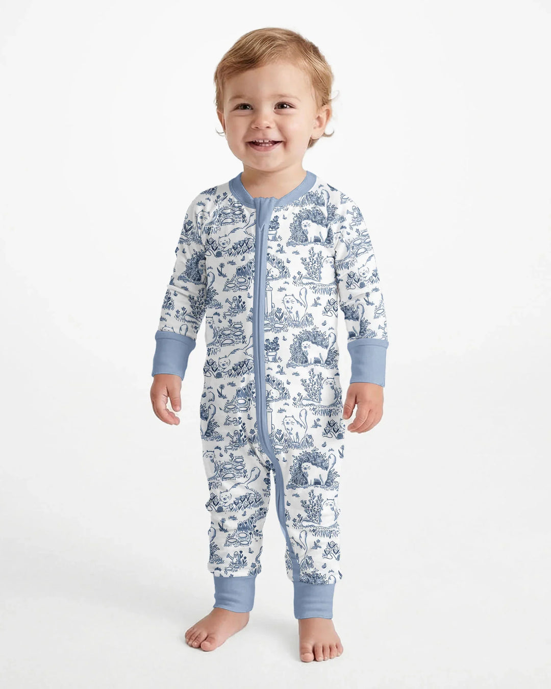 Toile Cats Bamboo Convertible Zippy