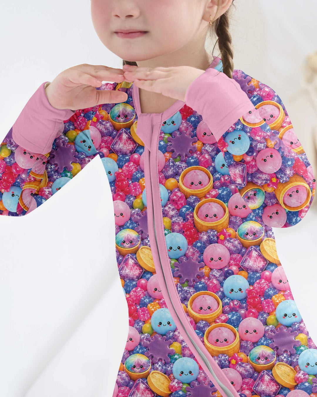 Rainbow Glitter Dumplings Bamboo Convertible Zippy
