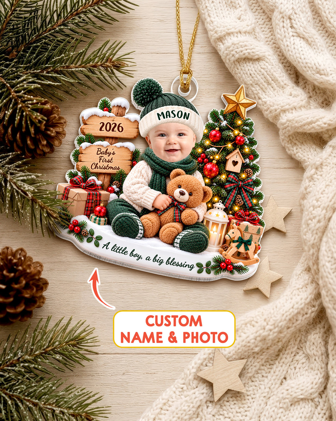 Happy Christmas My Baby Acrylic Ornament
