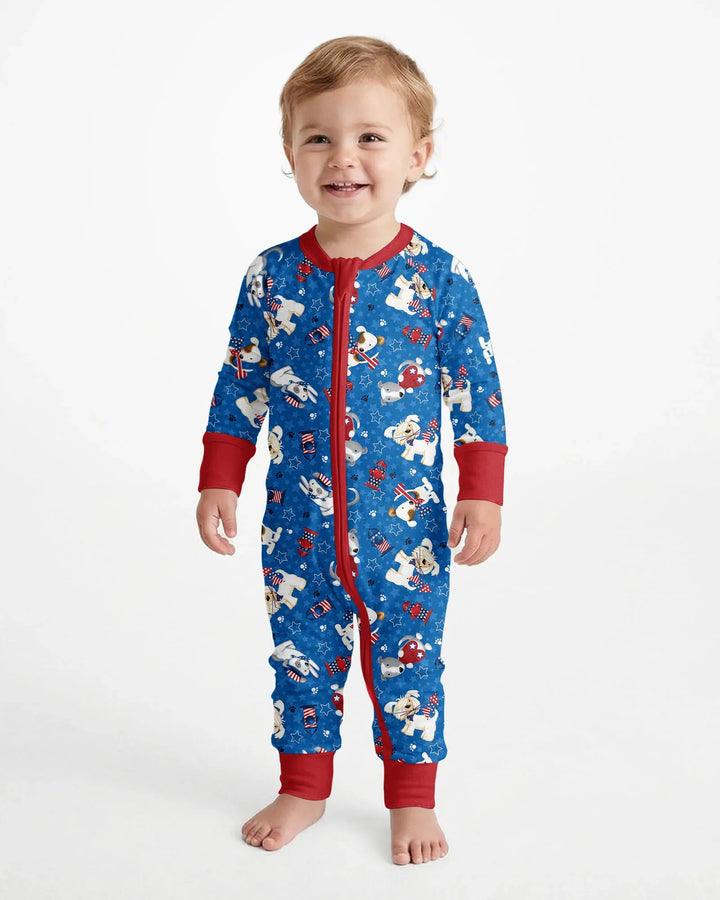 Red, White & Woof Family Matching Bamboo Convertible Zippy
