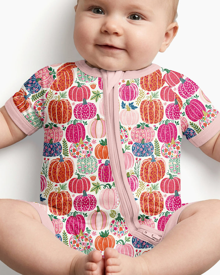 Pumpkin & Bloom Bamboo Shorty Zippy