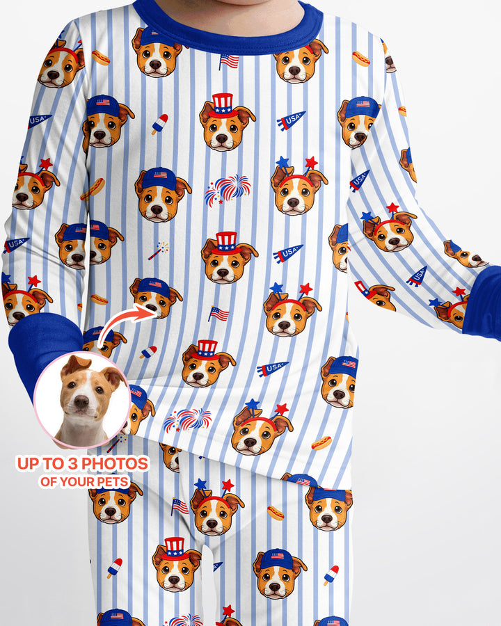 Conjunto de pijama de dos piezas de bambú con mangas largas, plantilla PERSONALIZADA