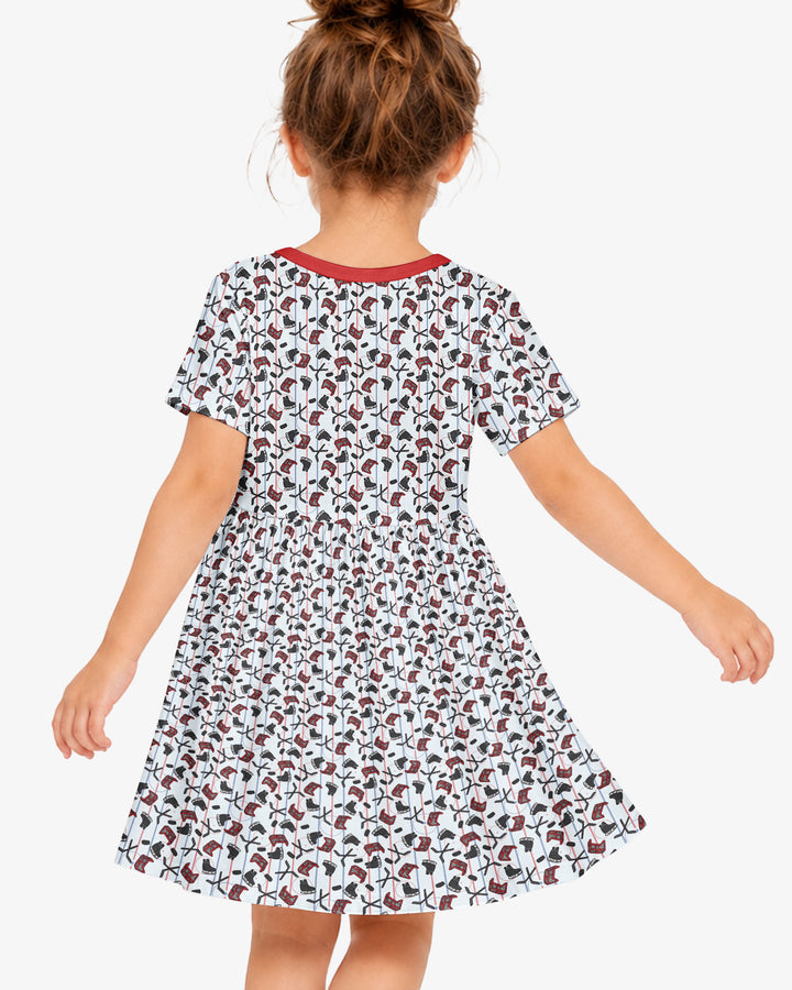 Hockey Rink Bamboo Twirl Dress