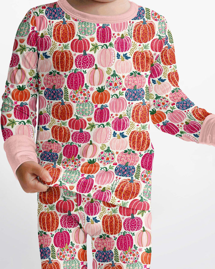 Pumpkin & Bloom Bamboo Two Piece Long Sleeve Pajama Set