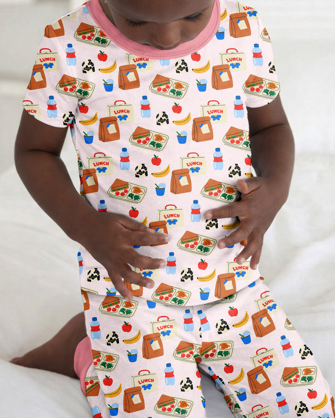 Zweiteiliges, kurzärmliges Pyjama-Set mit Marienkäfern