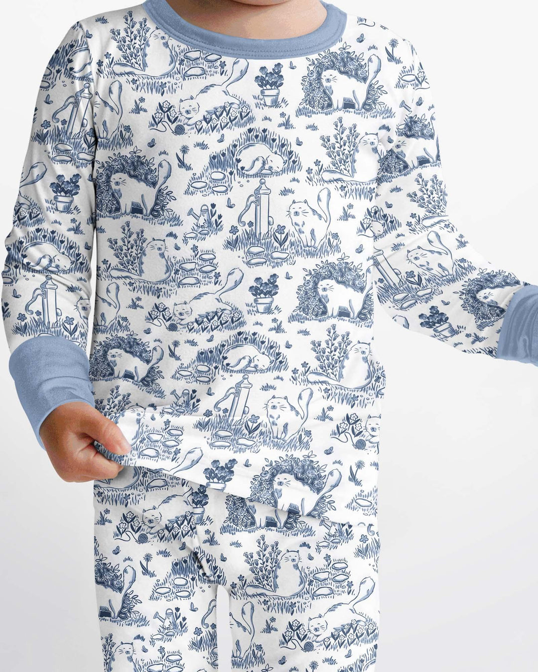 Conjunto de pijama de dos piezas de bambú de manga larga