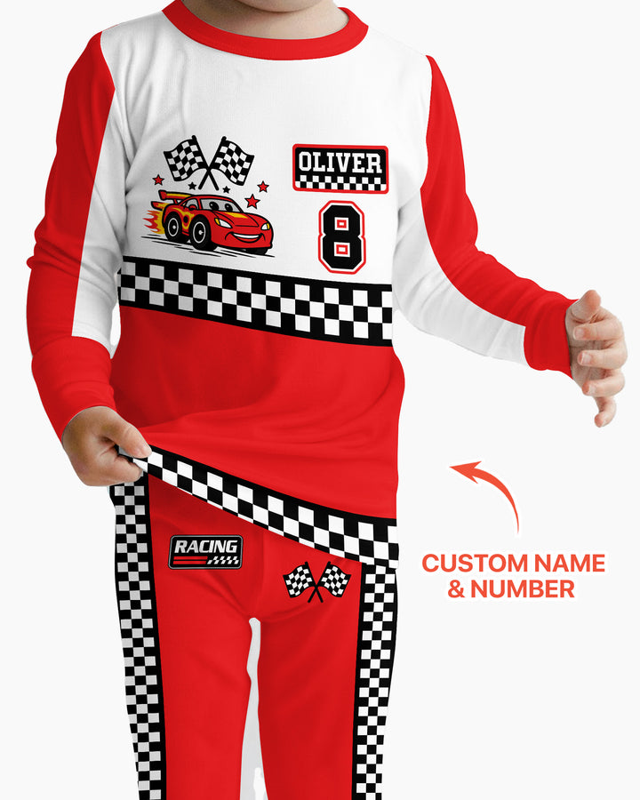 Born To Race Bamboo Two Piece Long Sleeve Pajama Set