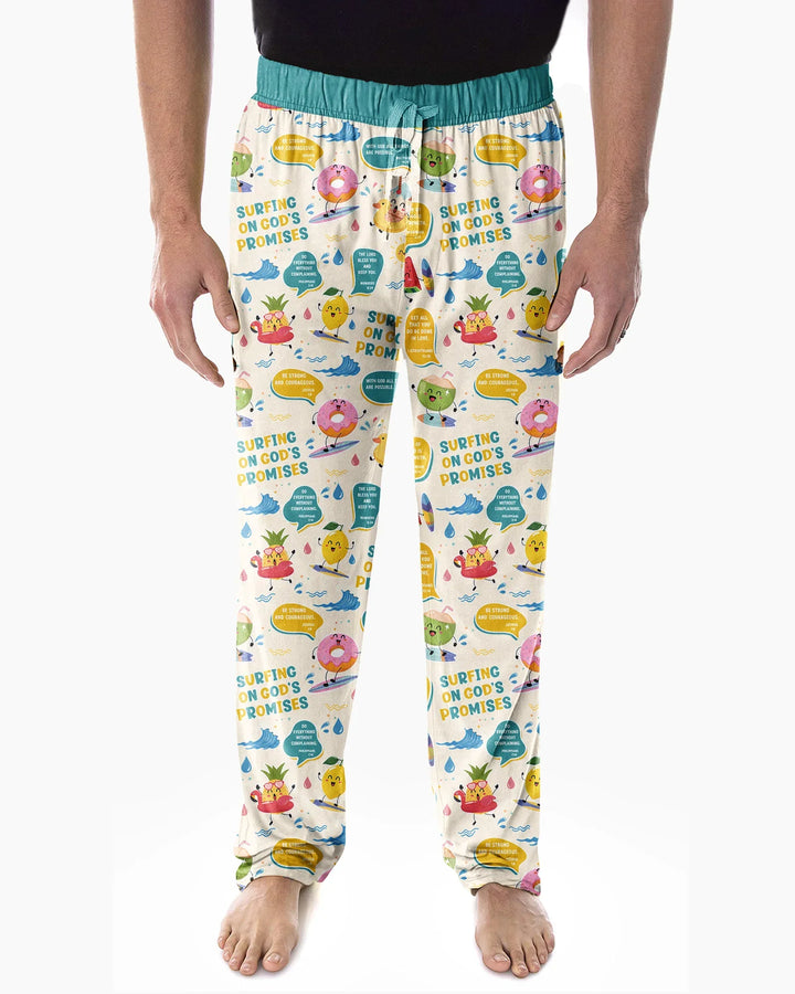 Summer Fruits Surfing On God's Promises Bamboo Men's Pajama Set