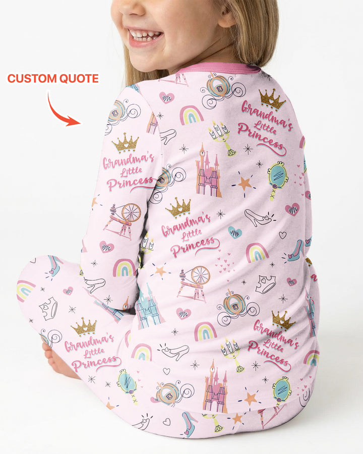 Grandma's Little Princess Bamboo Two Piece Long Sleeve Pajama Set