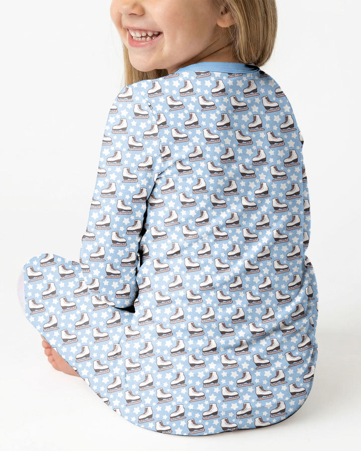 Ice Skating Bamboo Two Piece Long Sleeve Pajama Set