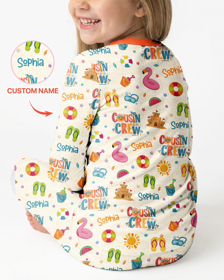 Conjunto de pijama de dos piezas de bambú con mangas largas, plantilla PERSONALIZADA