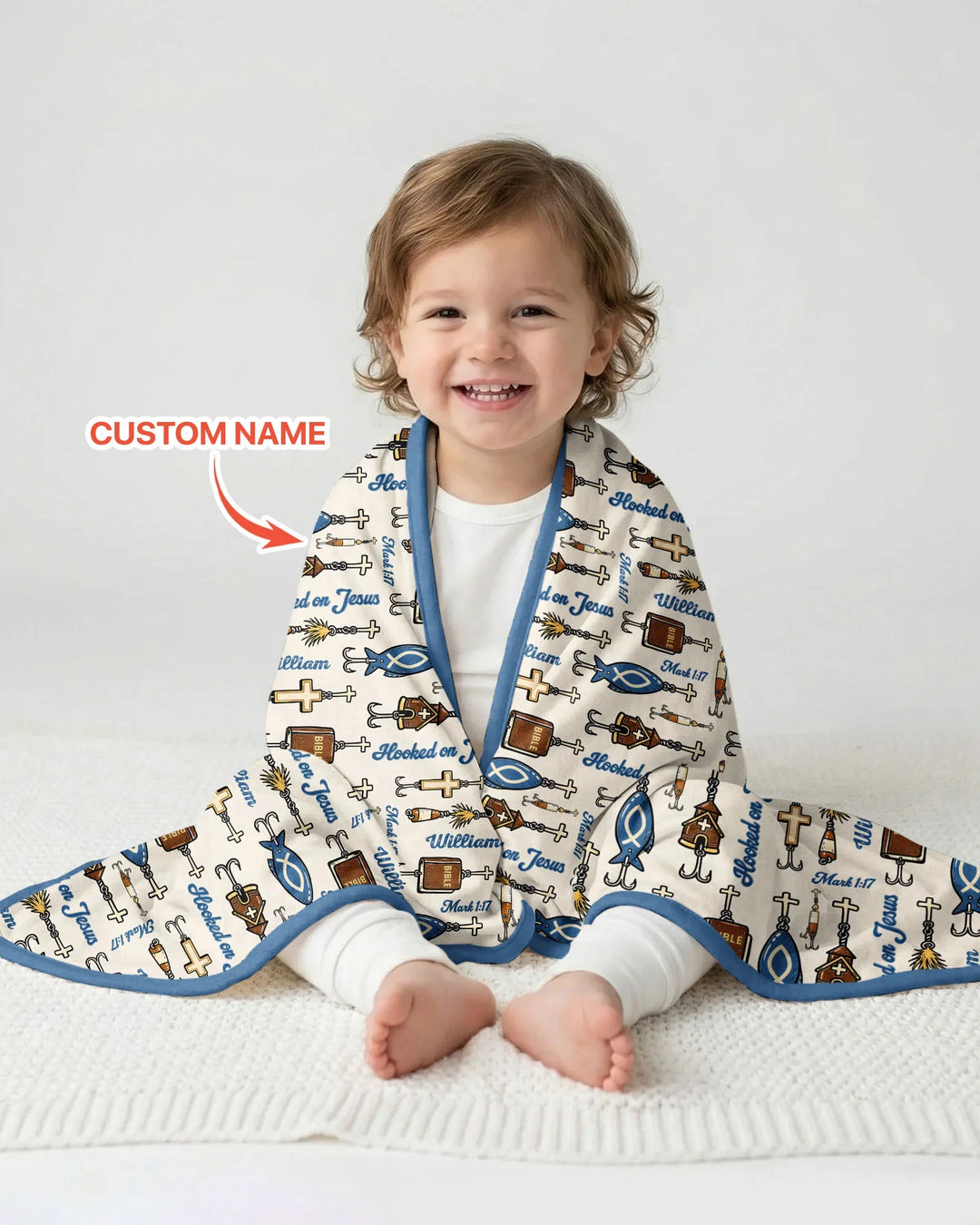 Hooked On Jesus Bamboo Blanket