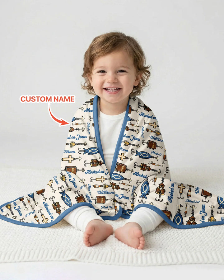 Hooked On Jesus Bamboo Blanket