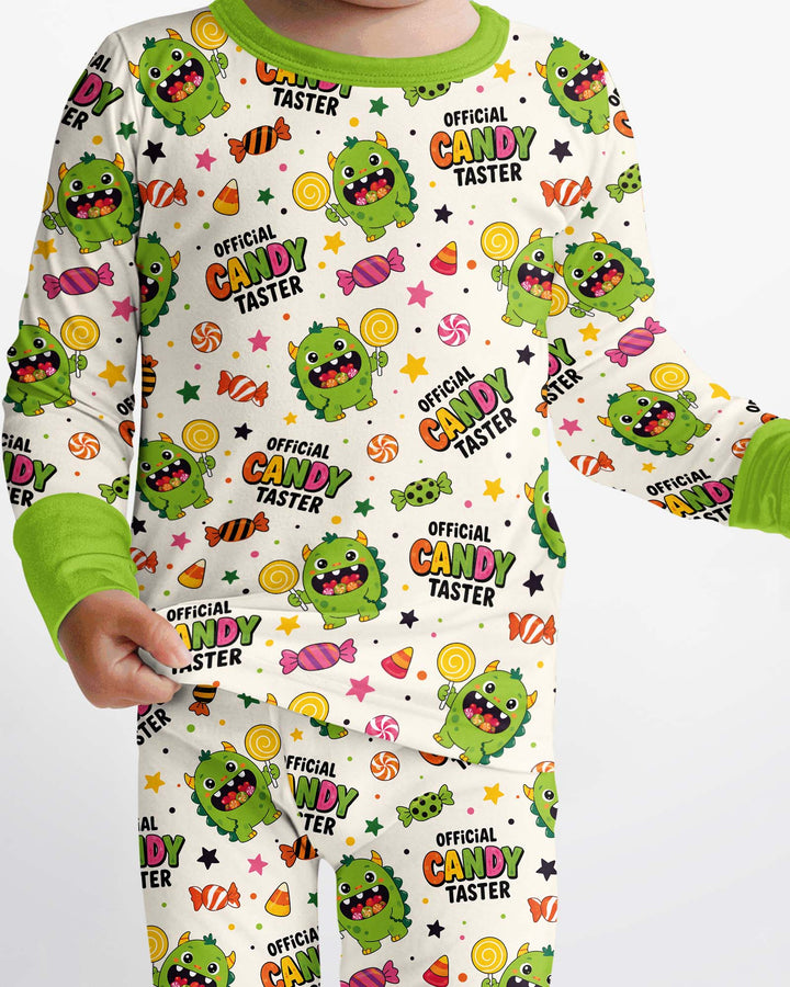 Halloween Official Candy Tester Bamboo Two Piece Long Sleeve Pajama Set