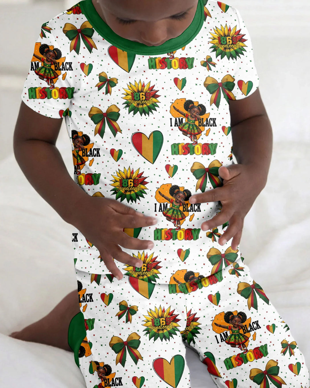 Zweiteiliges, kurzärmliges Pyjama-Set mit Marienkäfern