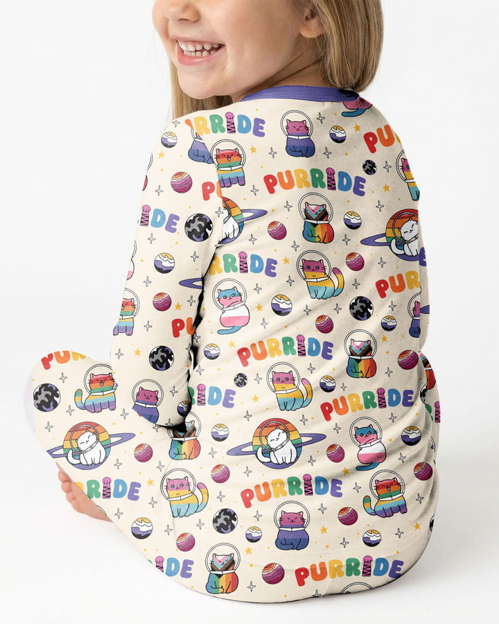 Conjunto de pijama de dos piezas de bambú de manga larga