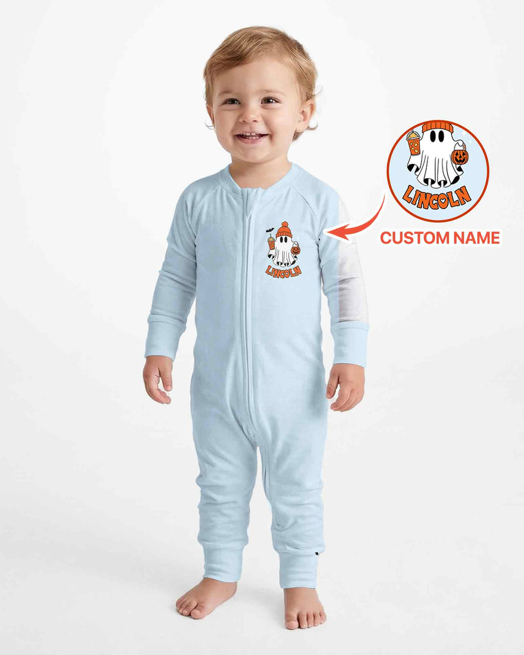 Personalized One Spooky Dude Halloween Baby Birthday Halloween Bamboo Convertible Zippy