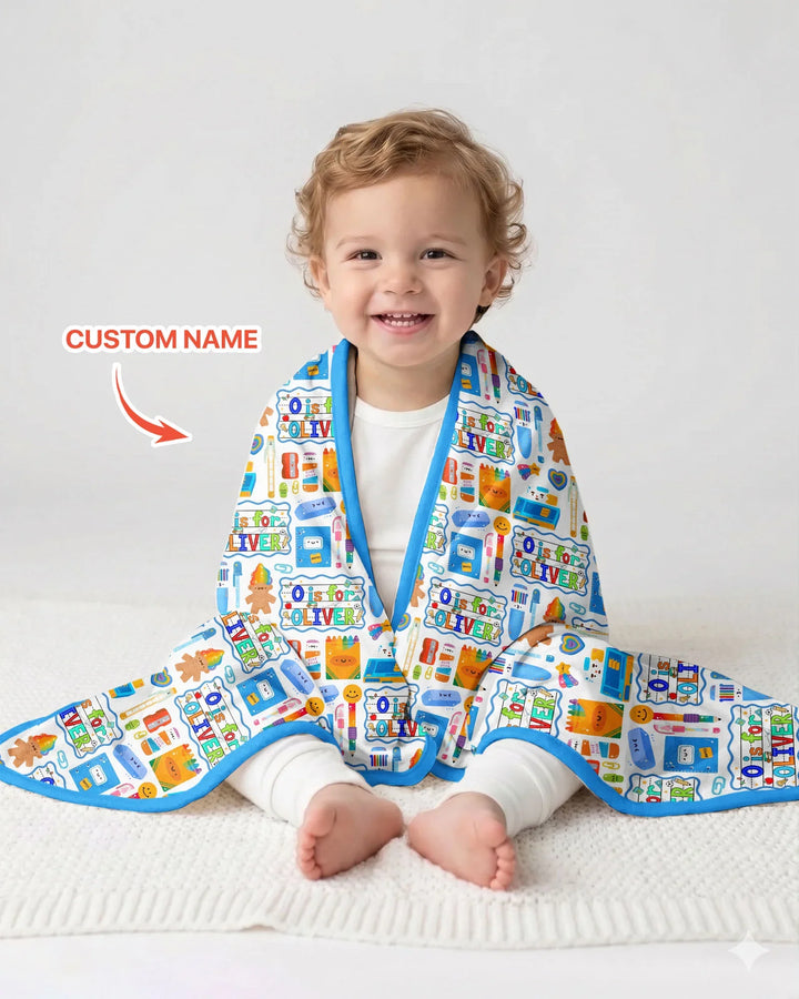 Custom Name Classroom Cuties Bamboo Blanket