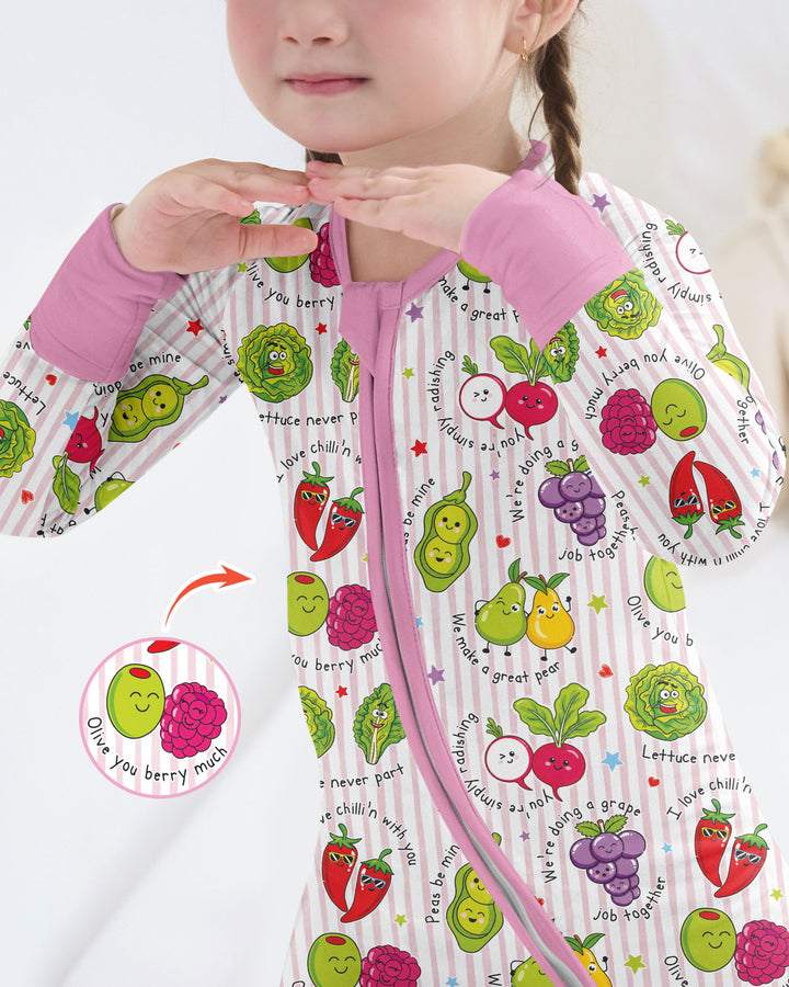 Fruits And Vegetables Love Puns Bamboo Convertible Zippy