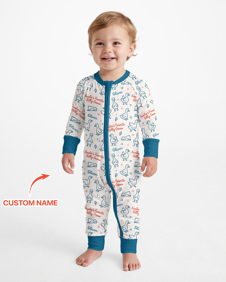 Custom Name Auntie's Favorite Silly Goose Bamboo Convertible Zippy