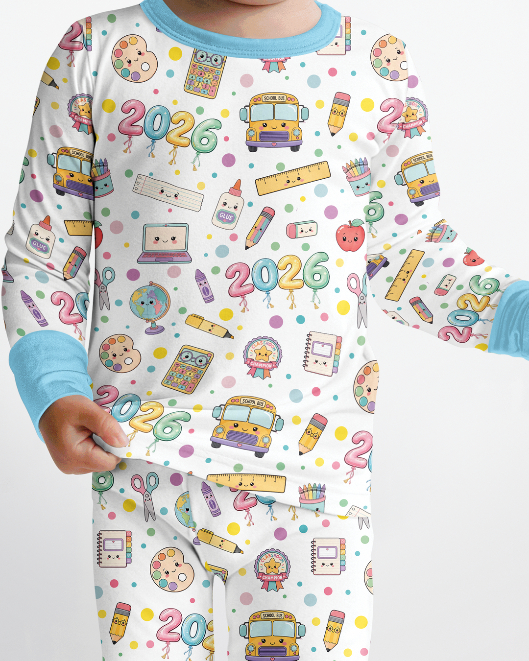 Zweiteiliges Langarm-Pyjama-Set mit Sommerfrüchten