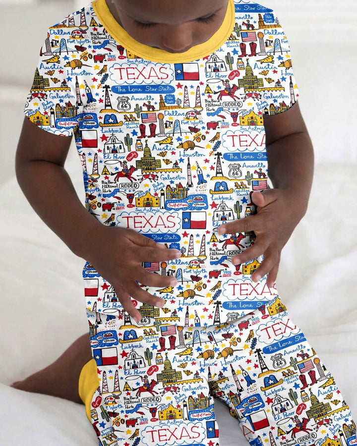 Lone Star State Bamboo Two Piece Short Sleeve Pajama Set