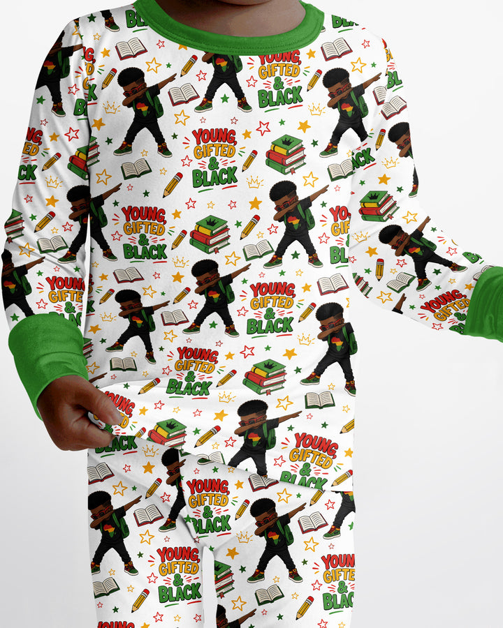 Conjunto de pijama de dos piezas de bambú de manga larga