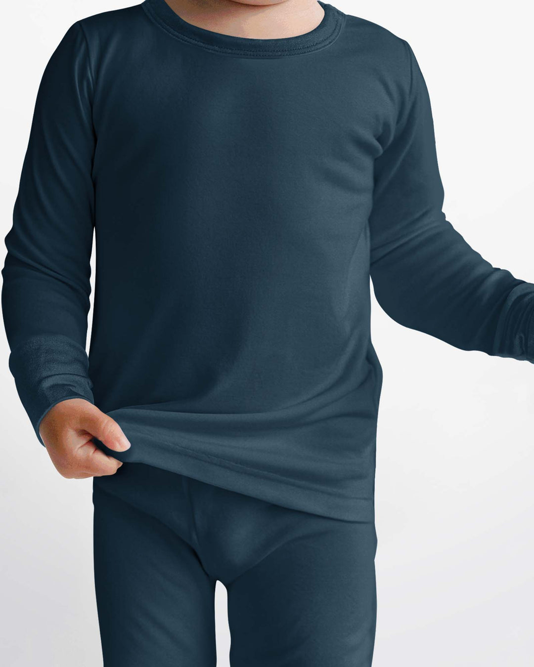 Zweiteiliges Pyjama-Set in Stahlblau