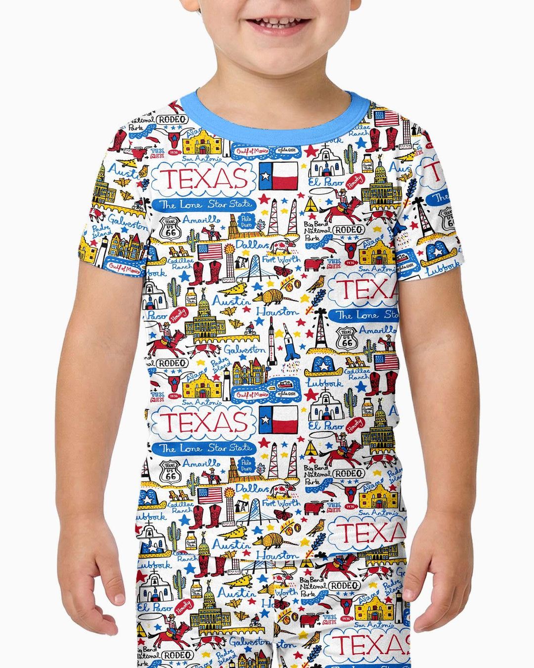 Lone Star State Bamboo Two Piece Short Sleeve Pajama Set