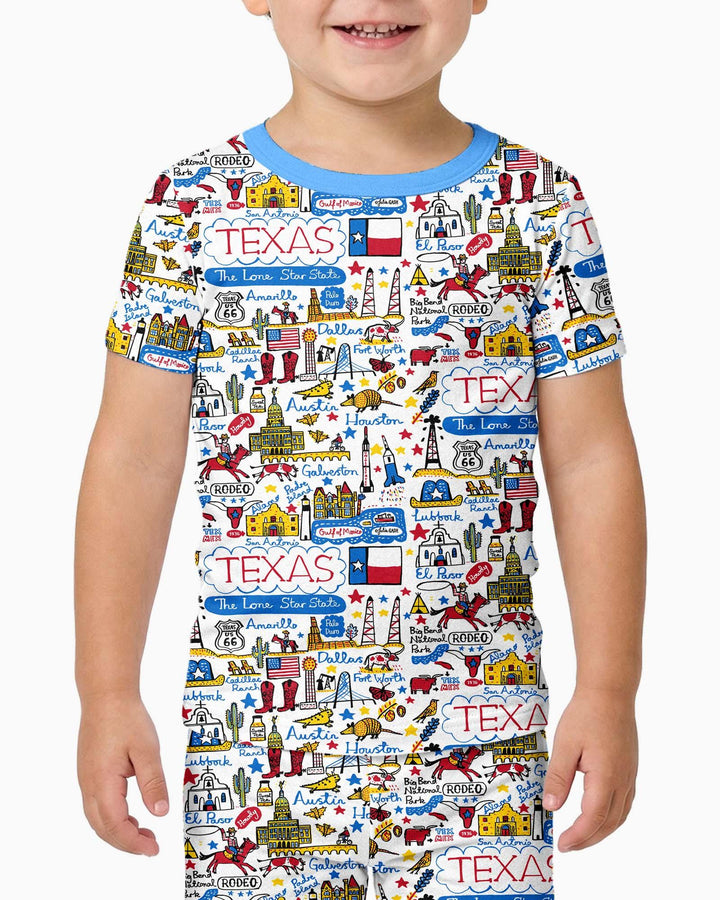 Lone Star State Bamboo Two Piece Short Sleeve Pajama Set
