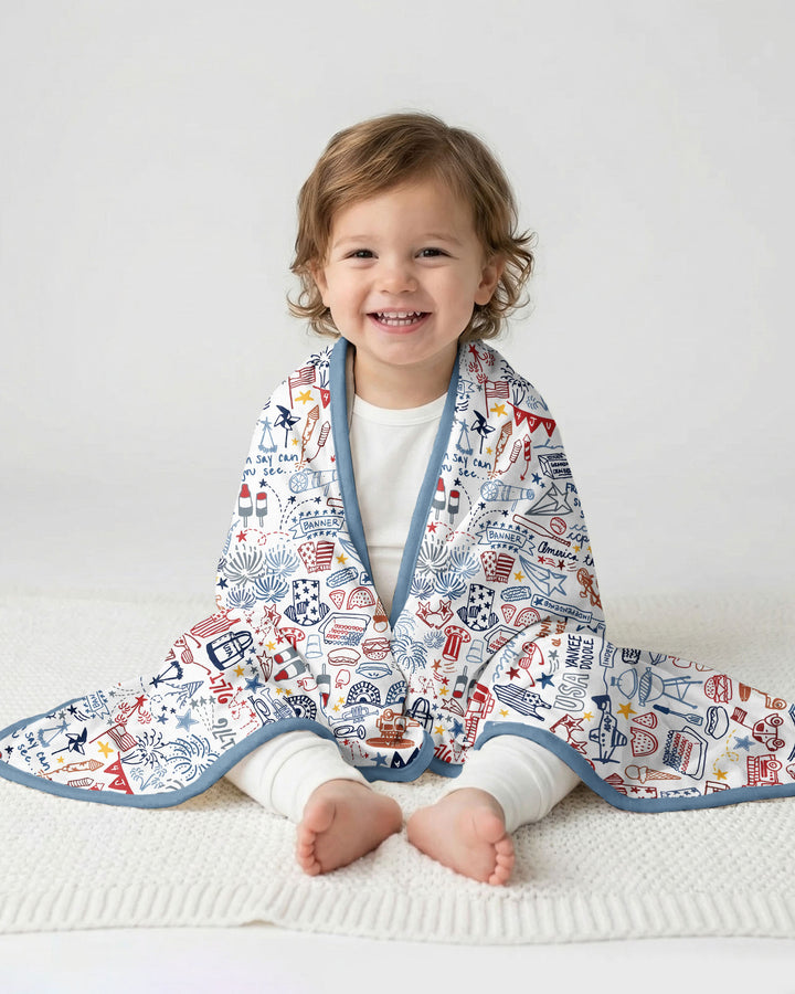 Liberty Doodle 250th Family Matching Bamboo Blanket