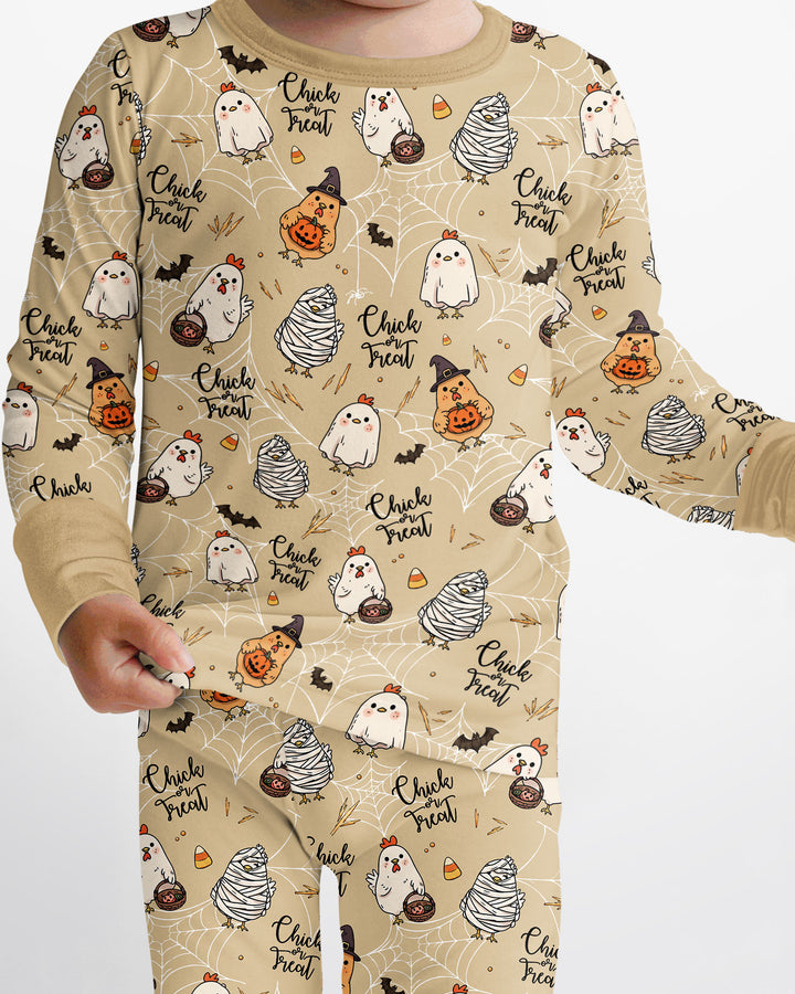 Chick Or Treat Bamboo Two Piece Long Sleeve Pajama Set