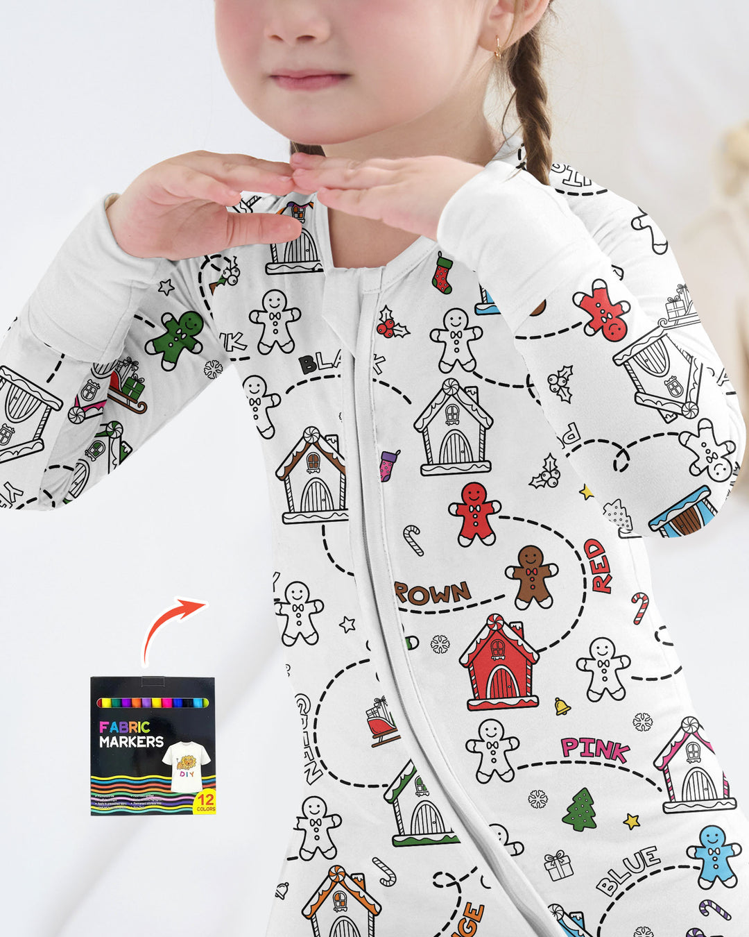 Colorable Matching Color Gingerbread Bamboo Convertible Zippy