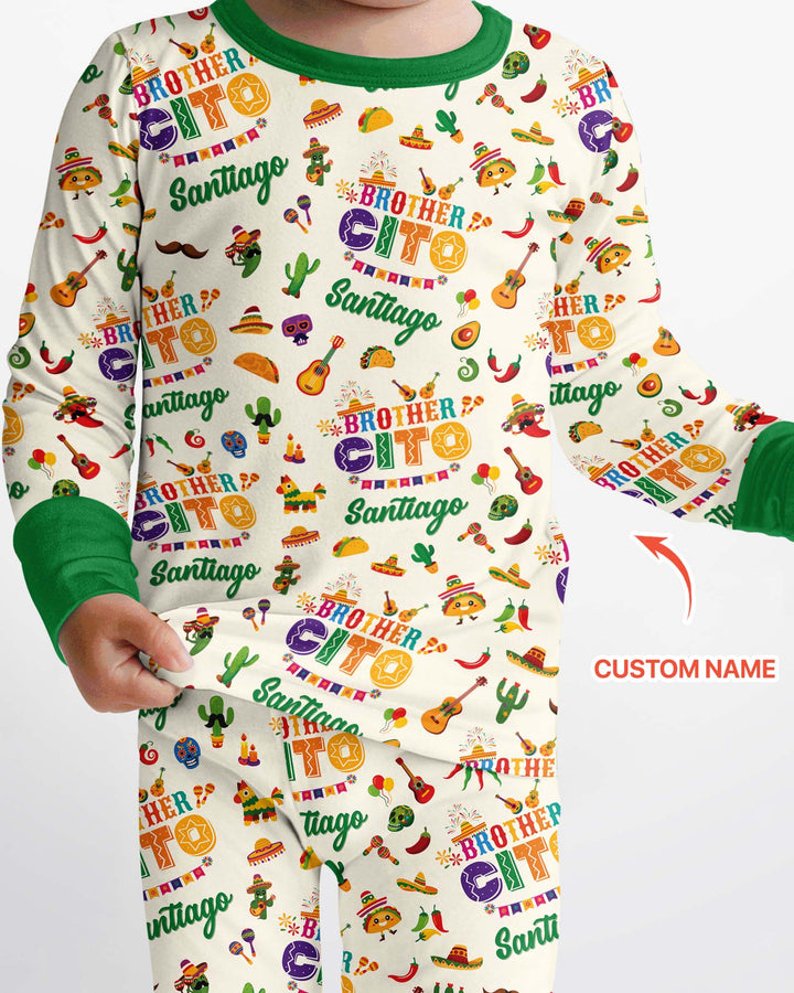 My First Fiesta Bamboo Two Piece Long Sleeve Pajama Set