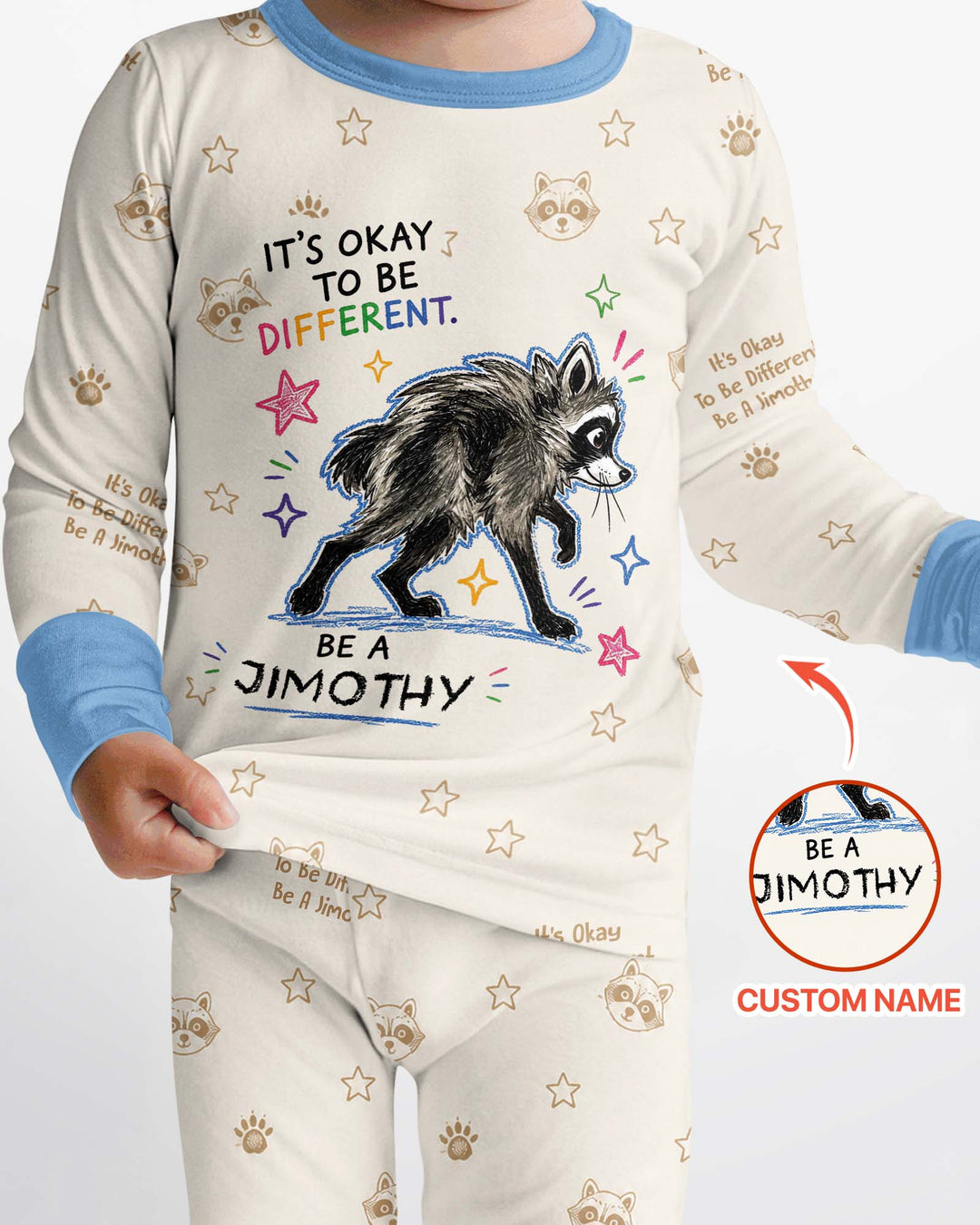 Jimothy The Raccoon Bamboo Two Piece Long Sleeve Pajama Set