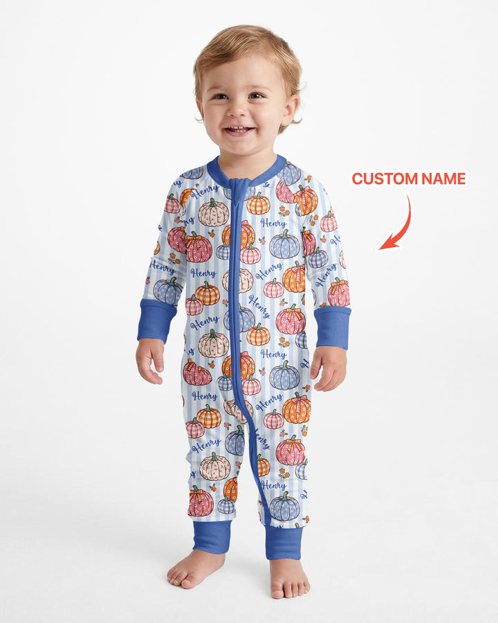 Custom Name Pumpkin Patch Bamboo Convertible Zippy