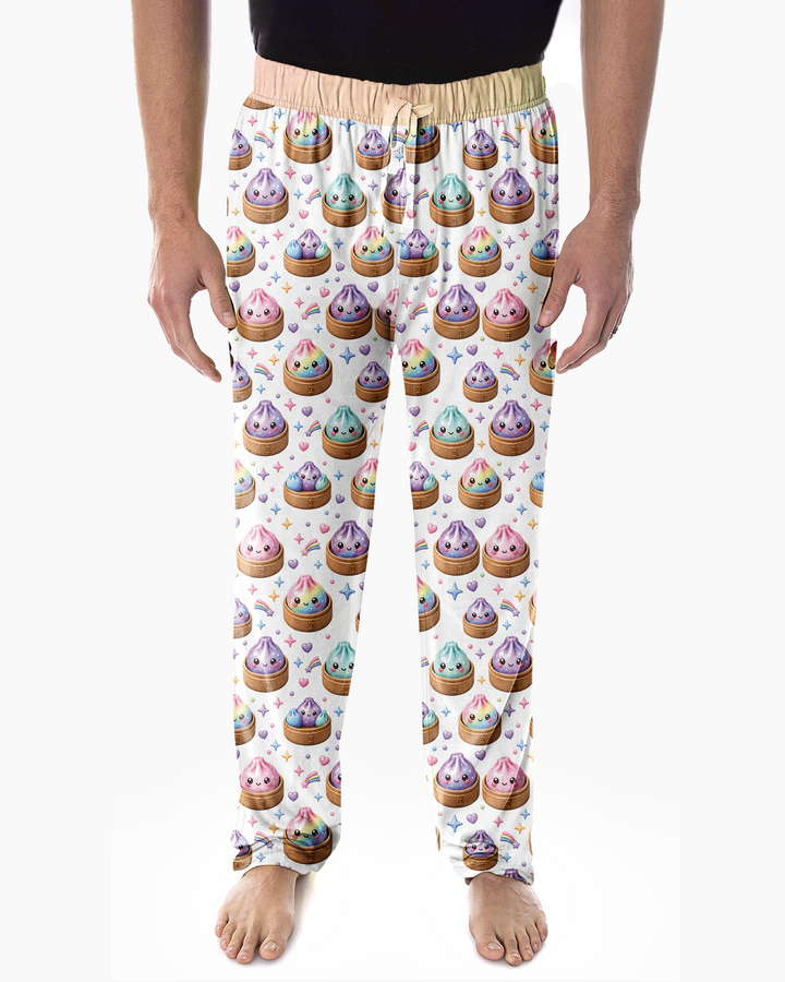 Cute Glitter Dumpling Bamboo Men's Pajama Set