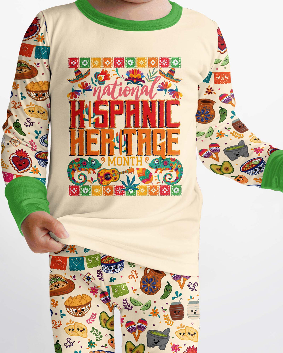 Hispanic Heritage Fiesta Bamboo Two Piece Long Sleeve Pajama Set