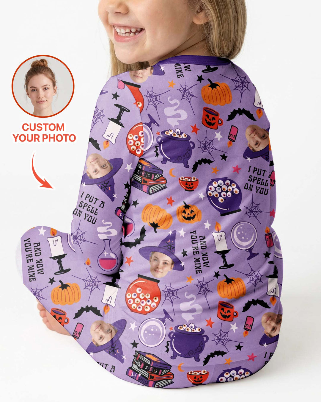 Halloween Little Witch Bamboo Two Piece Long Sleeve Pajama Set