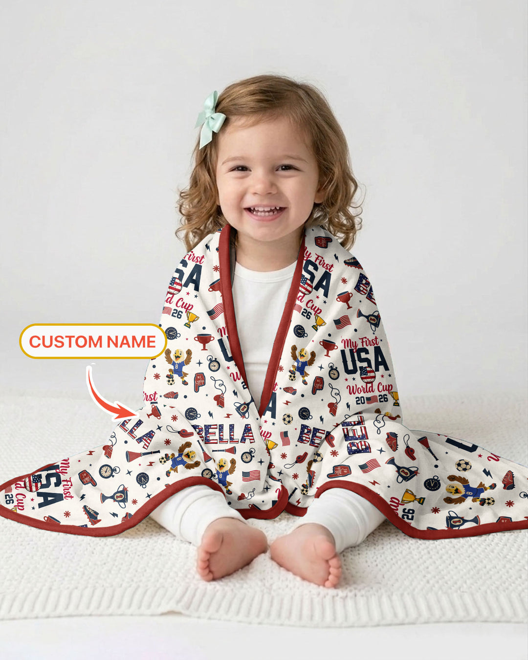 My First Soccer Cup 2026 Bamboo Blanket
